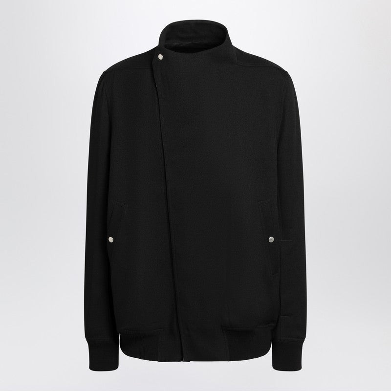 Rick Owens Black Wool Zip Jacket Men - 1