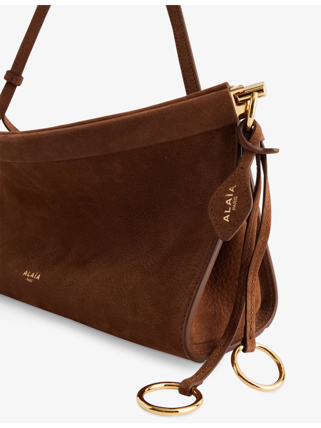 East West Magnetic-Frame Leather Shoulder Bag - 4
