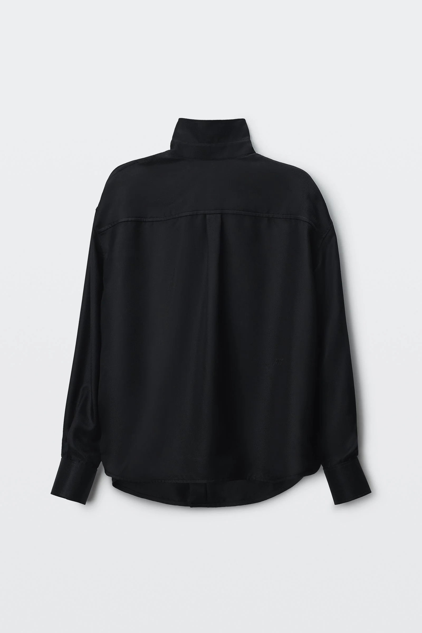 silk reverse-detail shirt - 1