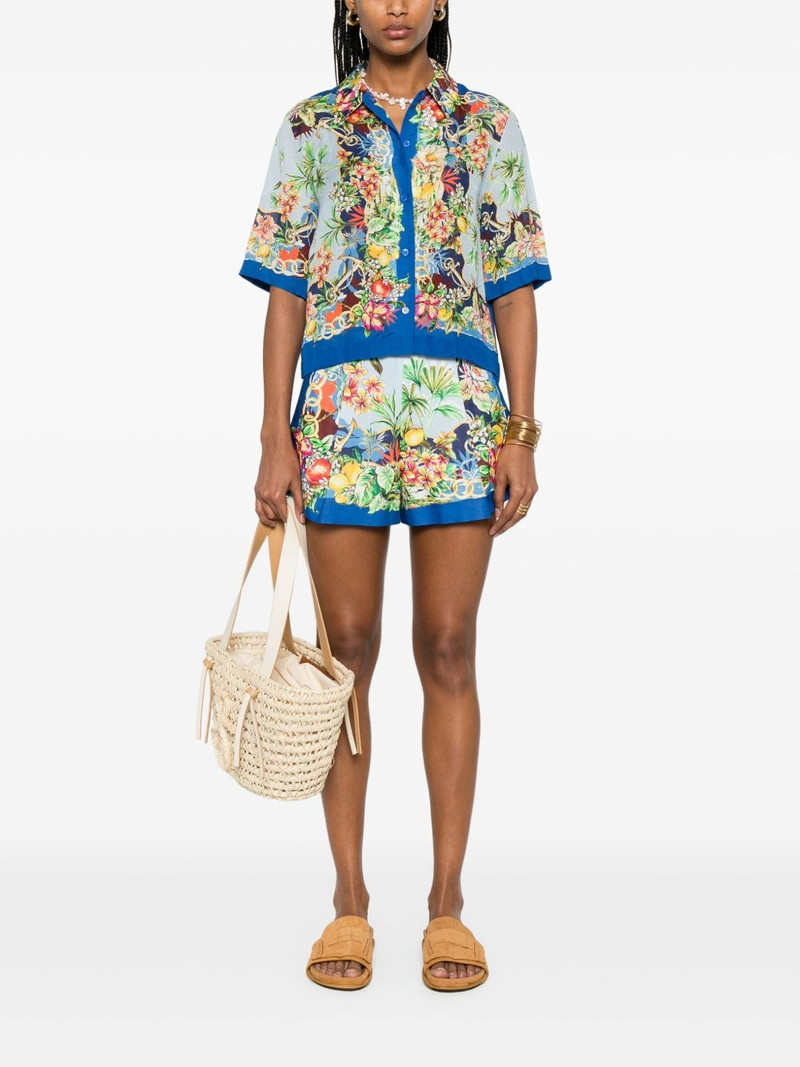 maje floral-print shorts outlook