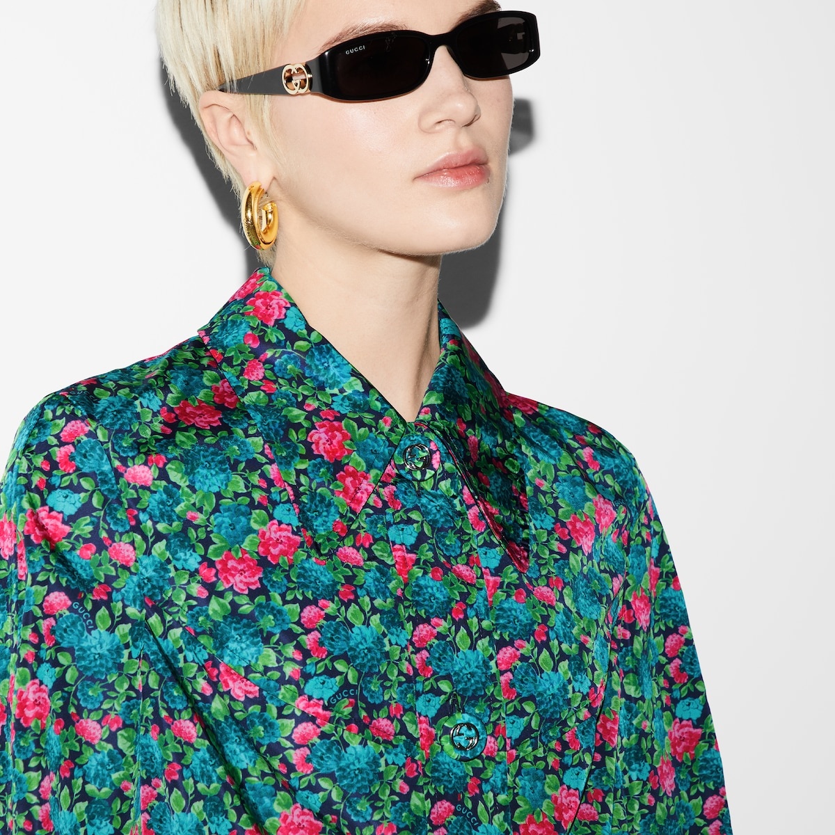 Floral print nylon coat - 5