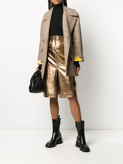 MSGM metallic knee-length skirt outlook