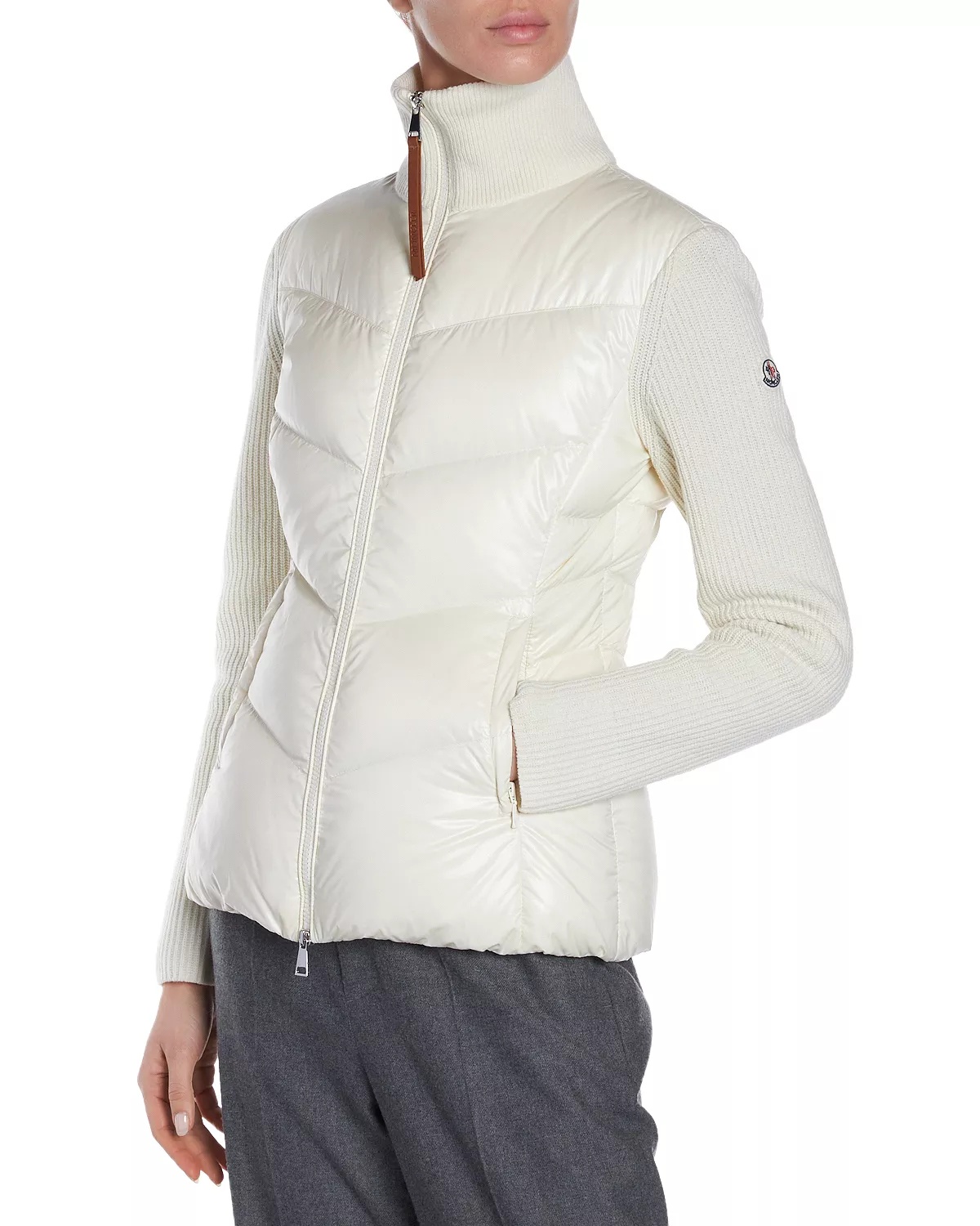 Padded Wool Puffer Cardigan - 1