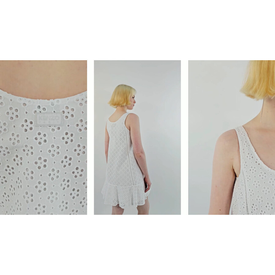 Kenzo Broderie-Anglaise Flared Dress - 7