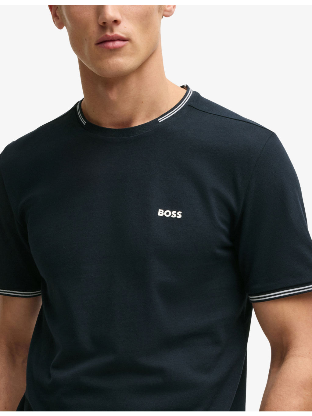 Branded Contrast-Trim Stretch-Cotton T-Shirt - 5
