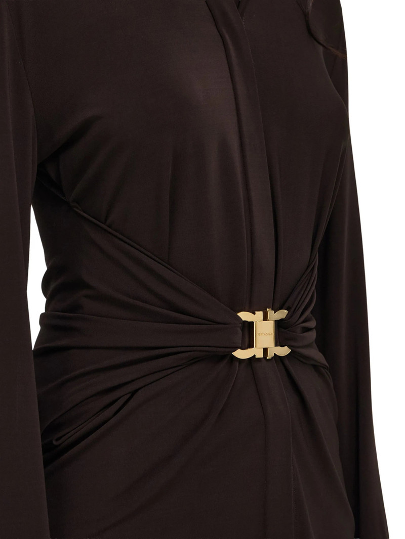 FERRAGAMO Ferragamo Viscose Shirt With Gathered Waist outlook