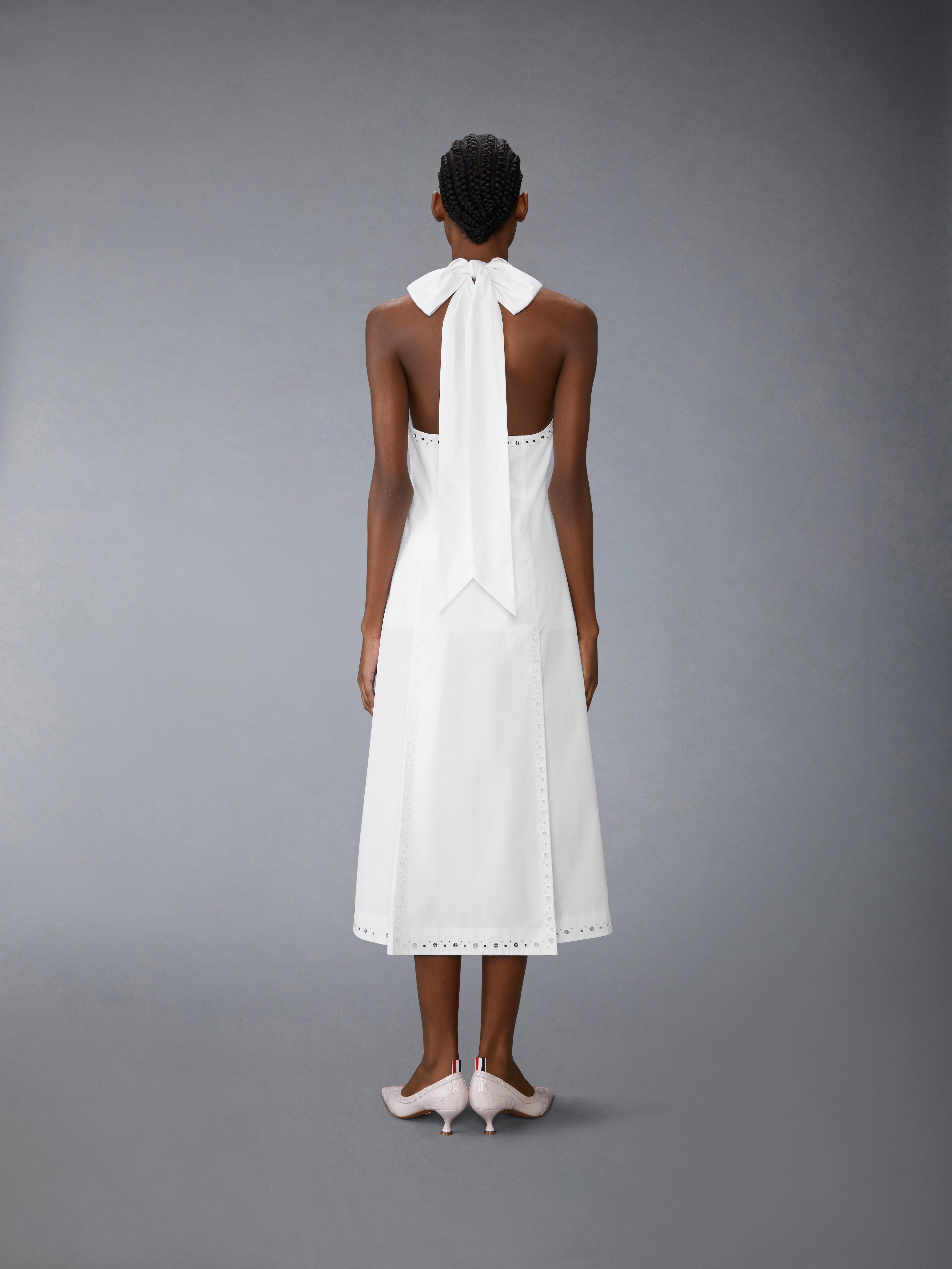 ANGLAISE AND POPLIN POLO HALTER DRESS - 4