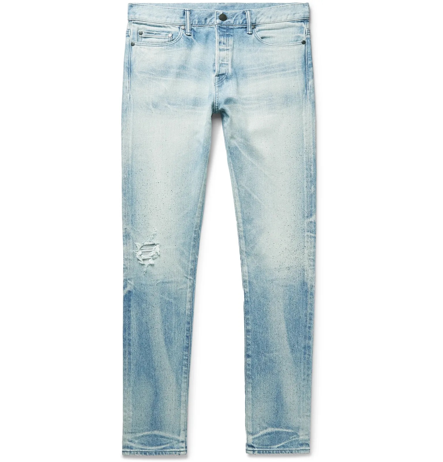 The Cast 2 Skinny-Fit Paint-Splattered Distressed Denim Jeans - 1