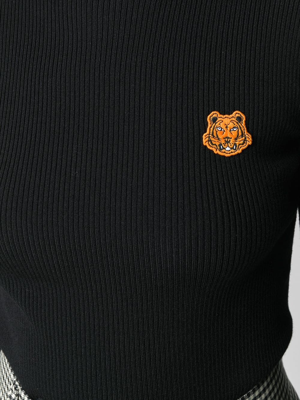 tiger patch wool jumper - 5