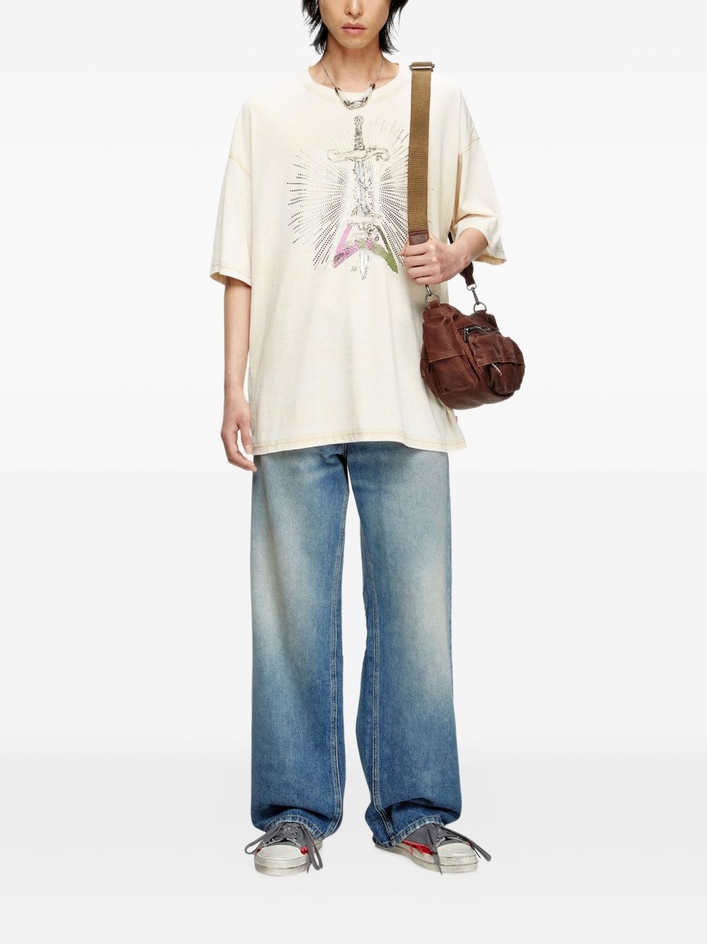 T-Box-T18 graphic-print oversized T-shirt - 2