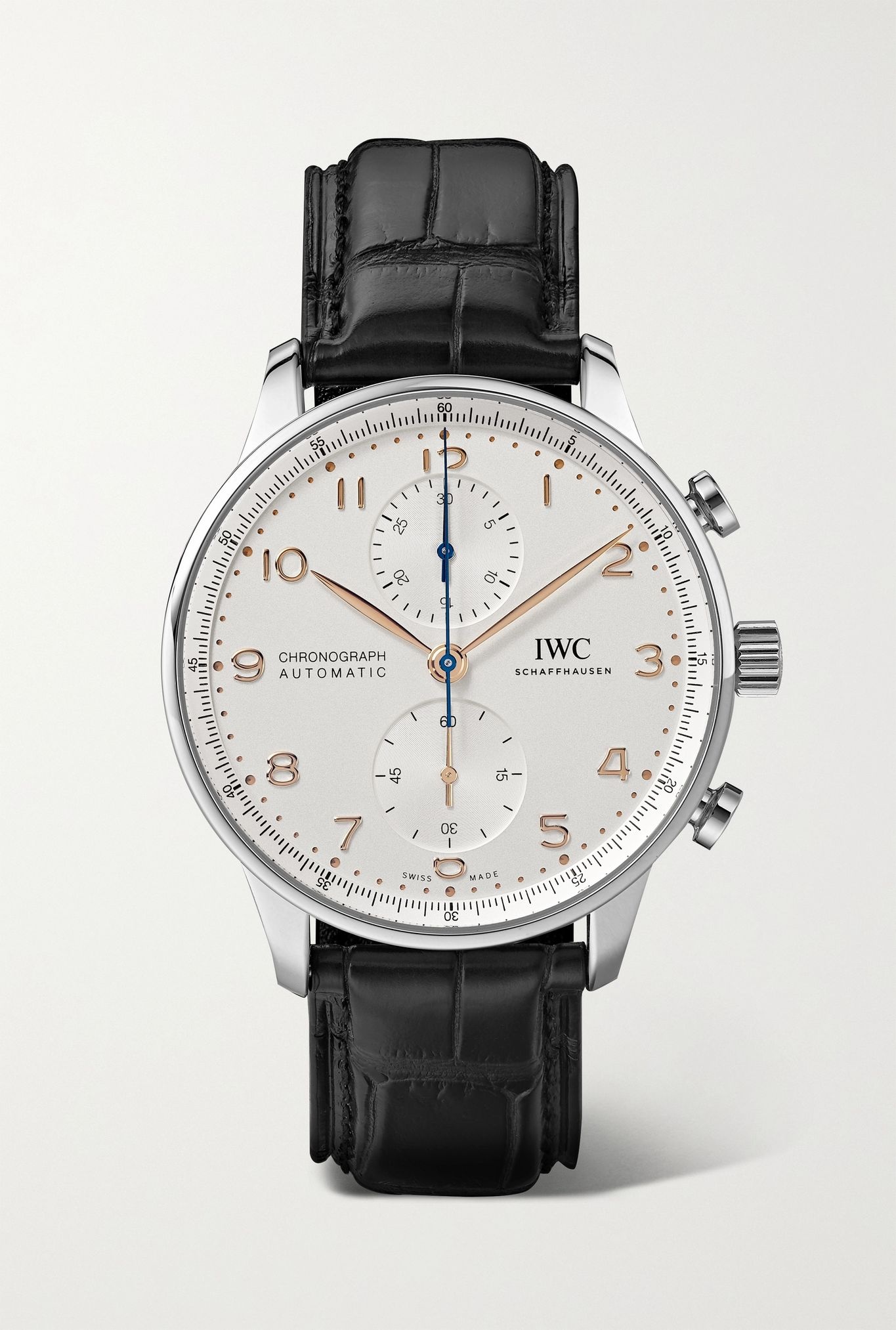 Portugieser Automatic Chronograph 41mm stainless steel and alligator watch - 1