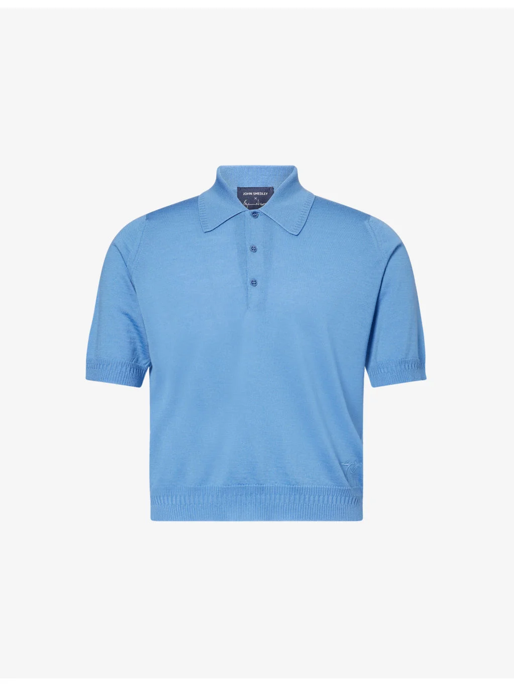 John Smedley X Bill Nighy Short-Sleeve Merino Wool Polo Shirt - 1