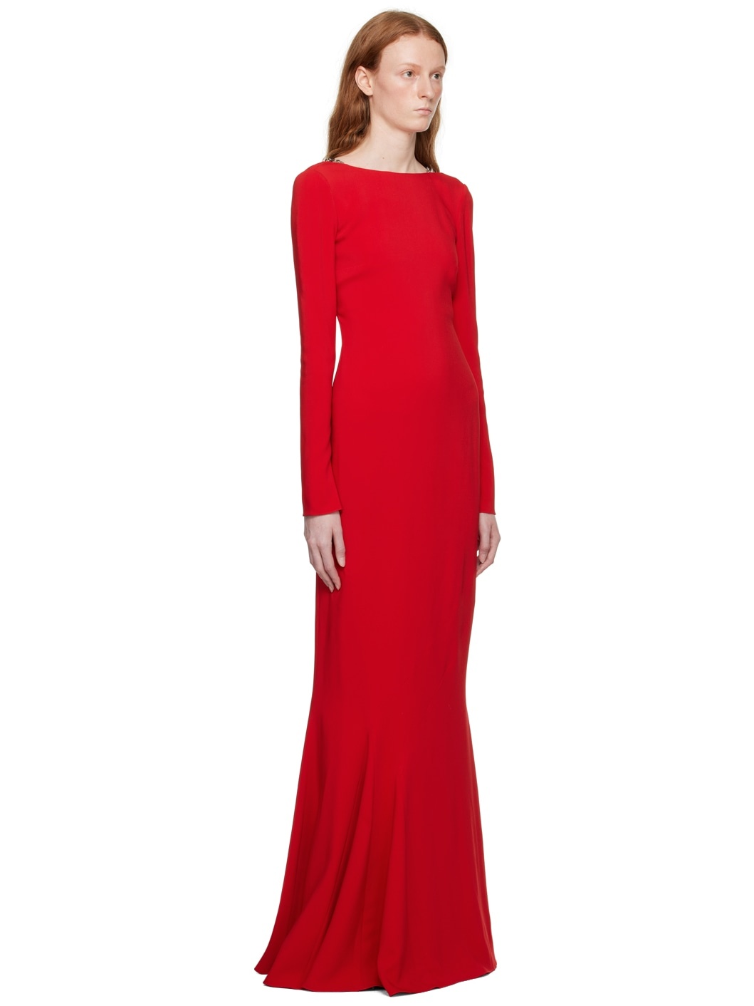 Red Chain Link Maxi Dress - 2