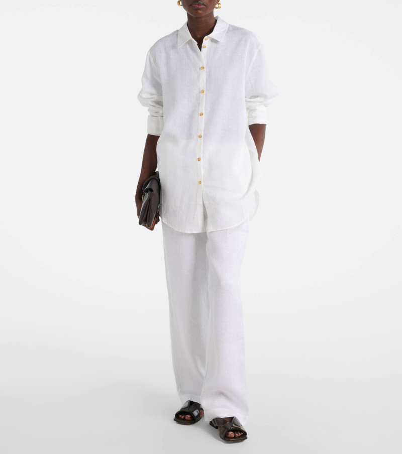 ASCENO Aurelia linen wide-leg pants outlook