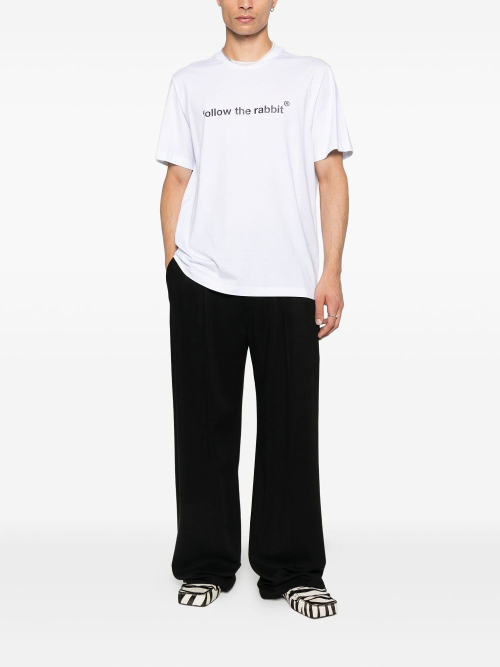lettering-print T-shirt - 2