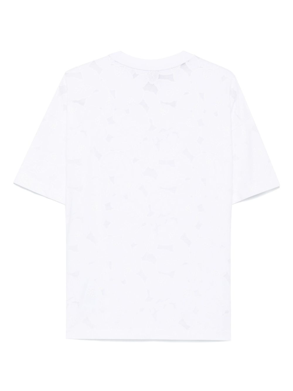 floral-jacquard T-shirt - 2