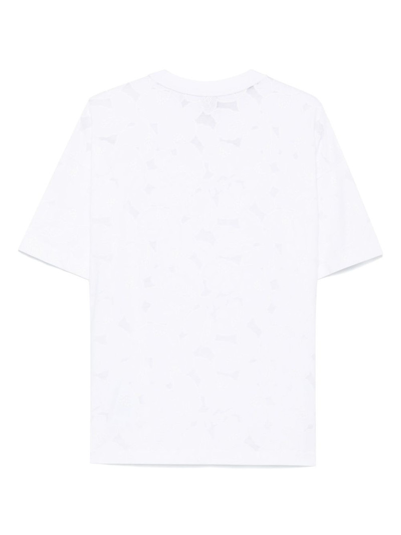 BOSS floral-jacquard T-shirt outlook