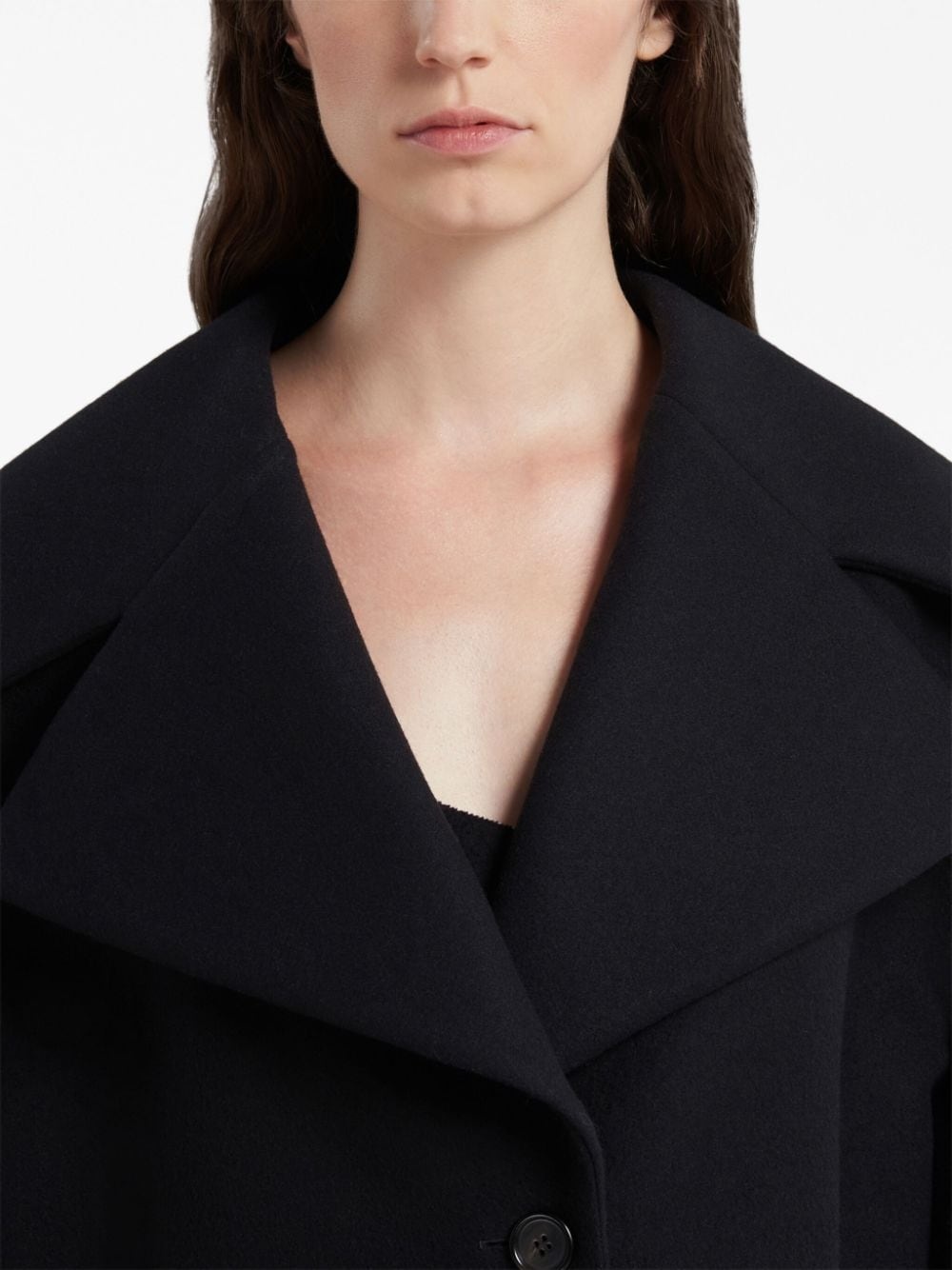 notched-collar oversized jacket - 5