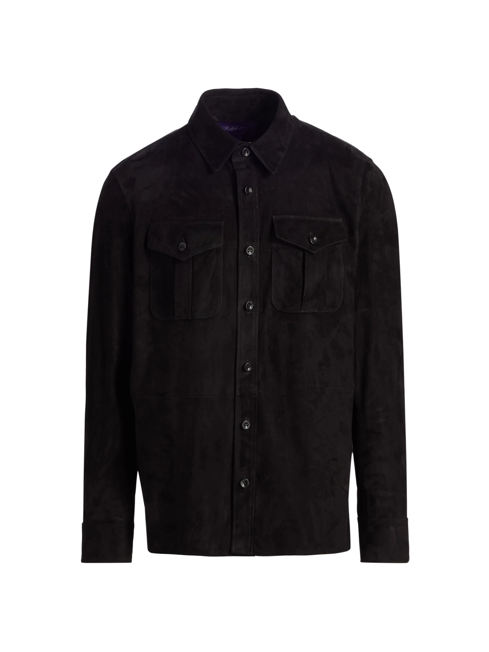 Men's Suede Utility Overshirt - Polo Black - 1