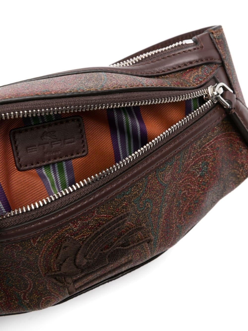 Pegaso-embroidered paisley belt bag - 4