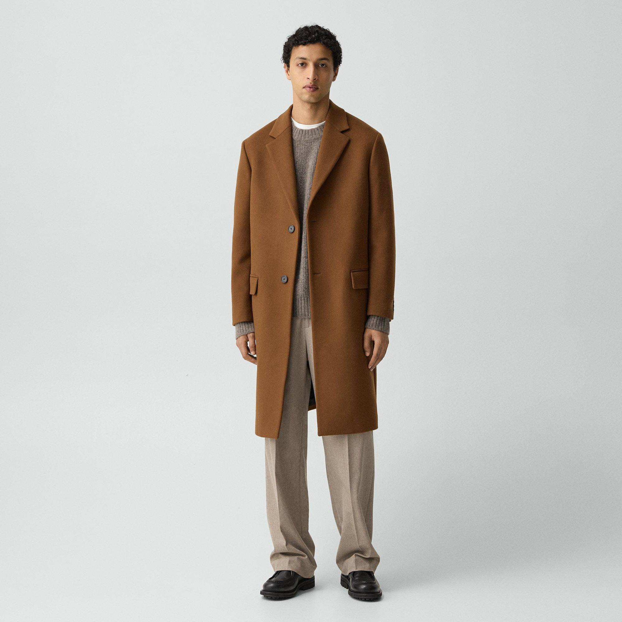 Two-Button Coat in Plush Melton - 3
