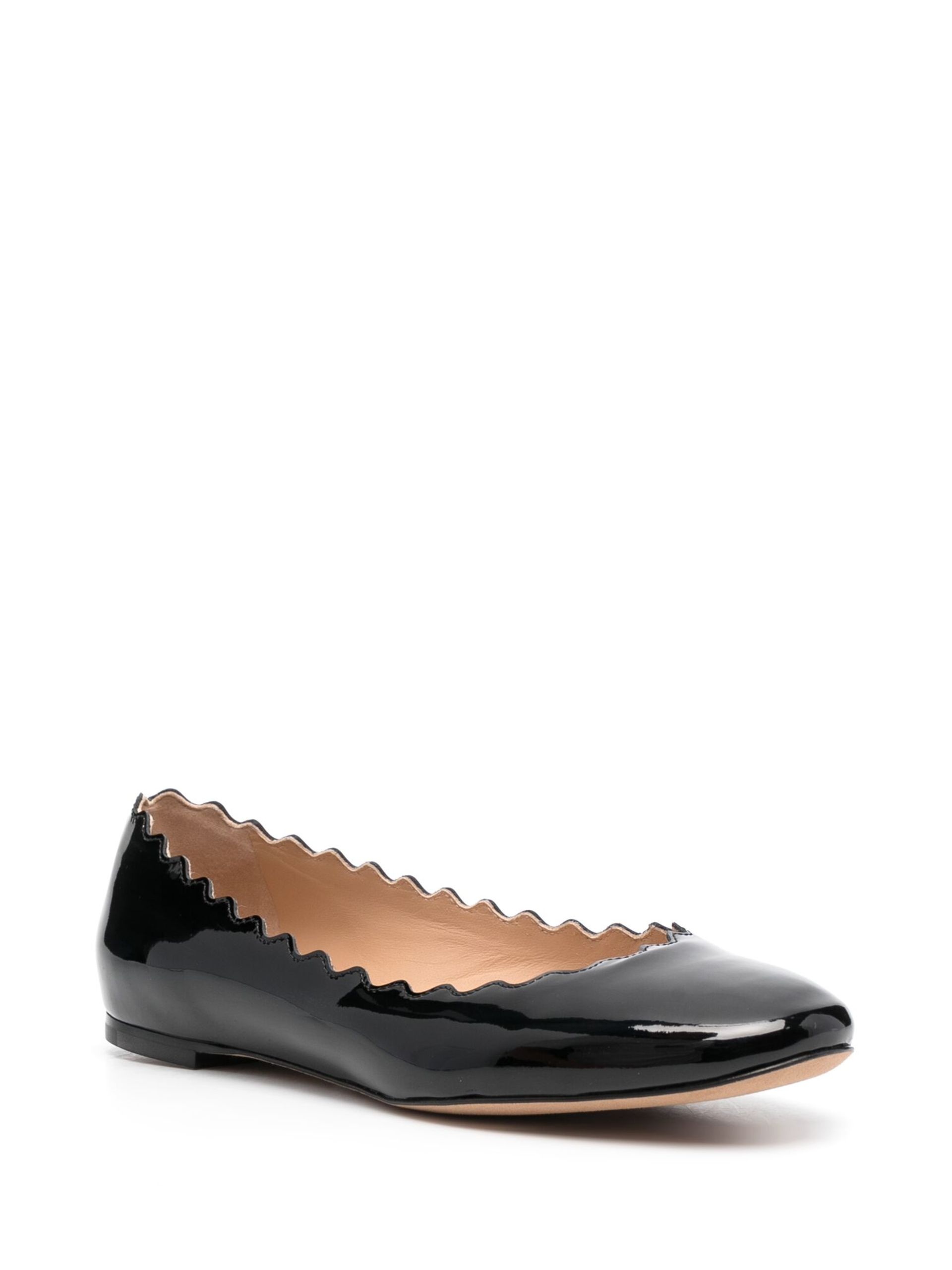 Black Patent Leather Ballet Flats - 2