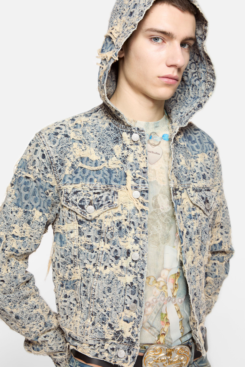 Denim jacket with hood - Mid Blue 4