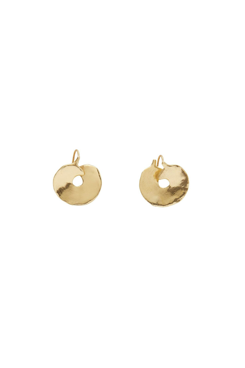 Atomic Disc Mini Hoop Earrings 1