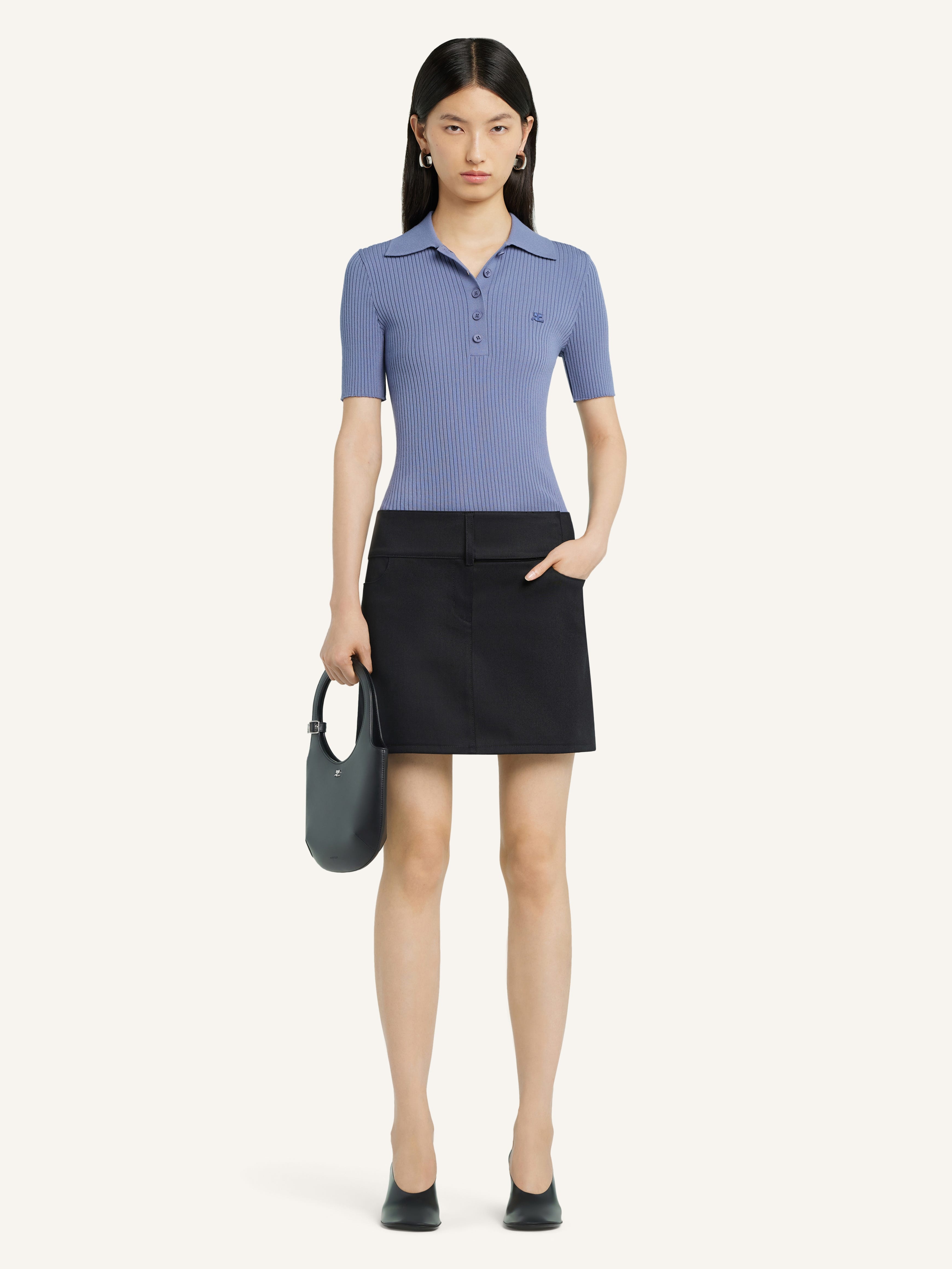 ICONIC RIB KNIT POLO SHIRT - 2