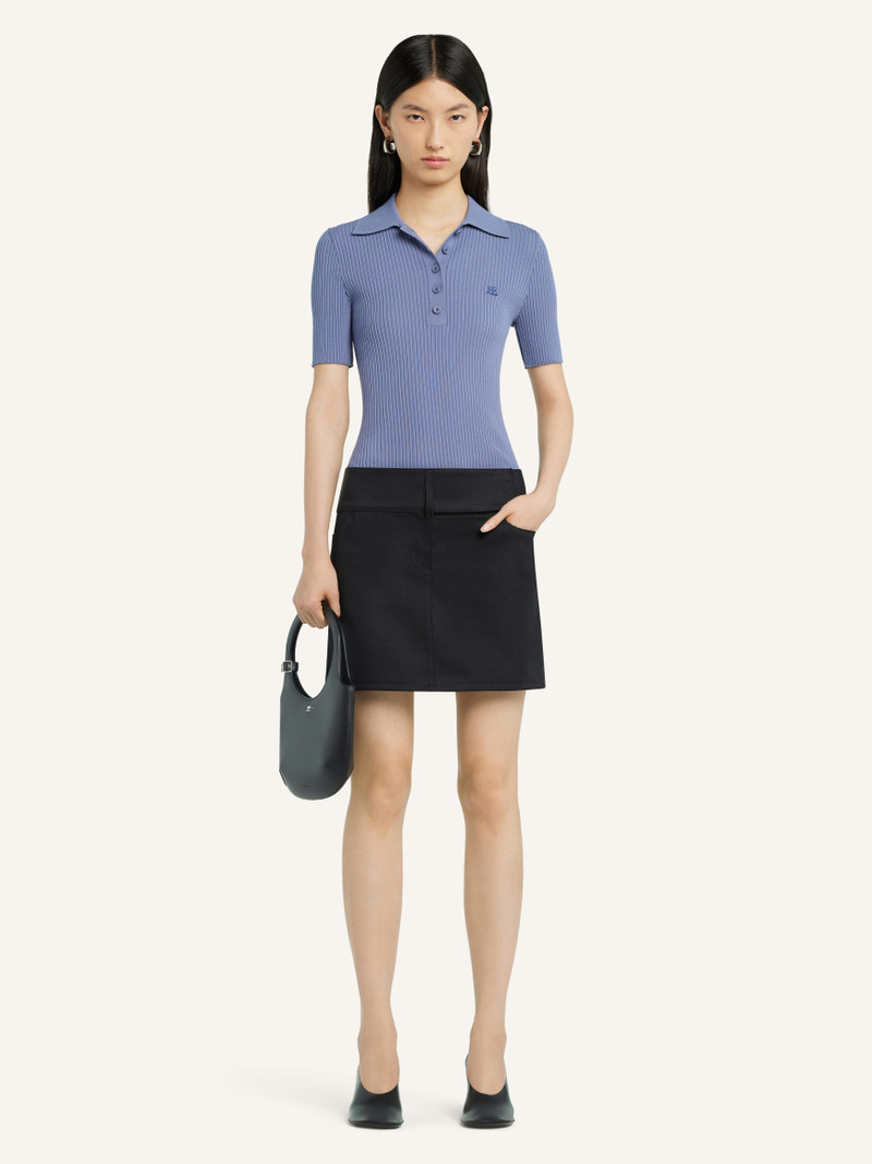 courrèges ICONIC RIB KNIT POLO SHIRT outlook