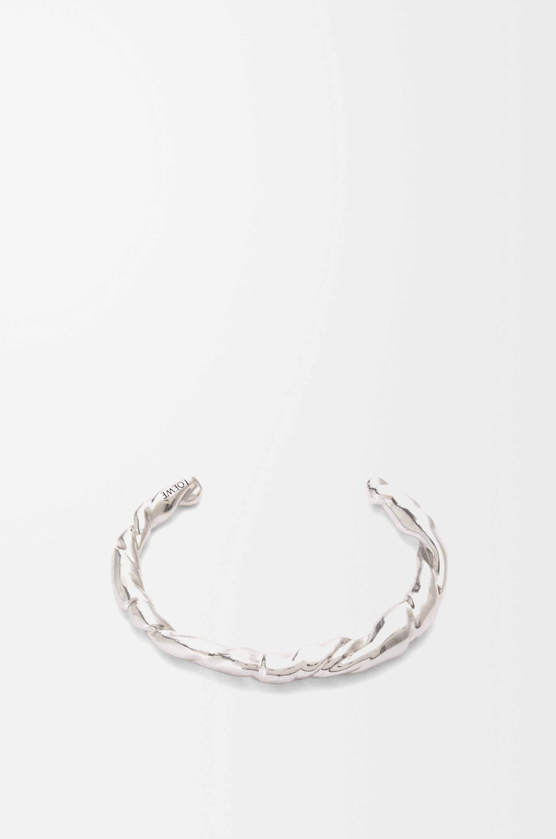 Thin nappa twist cuff in sterling silver - 3