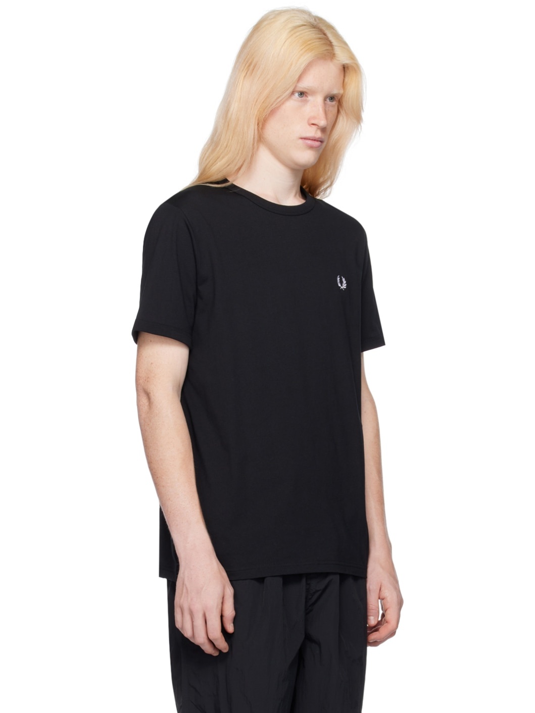 Fred Perry Black Ringer T-Shirt | ssense | REVERSIBLE