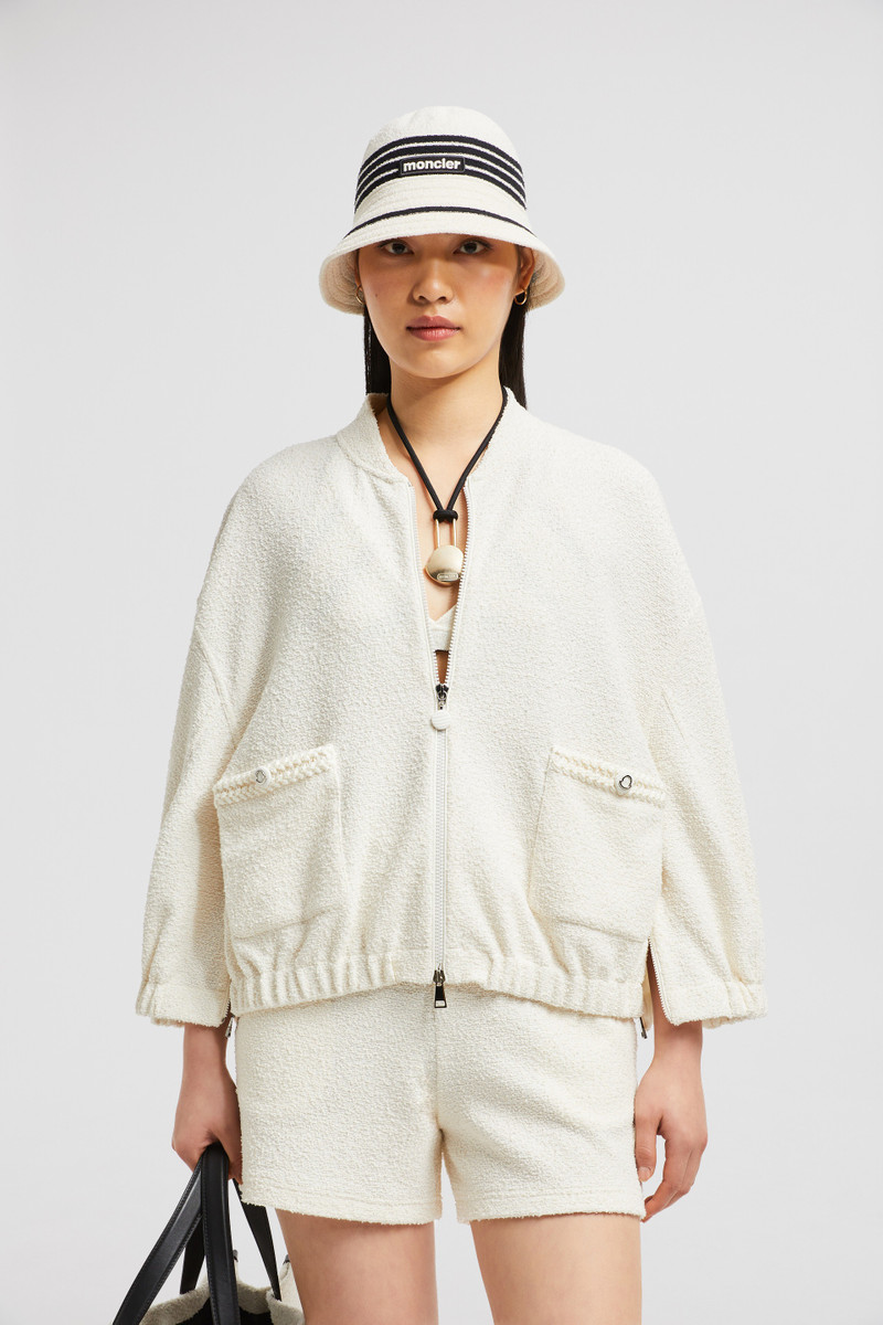 Moncler 2-in-1 Bouclé Zip-Up Cardigan outlook