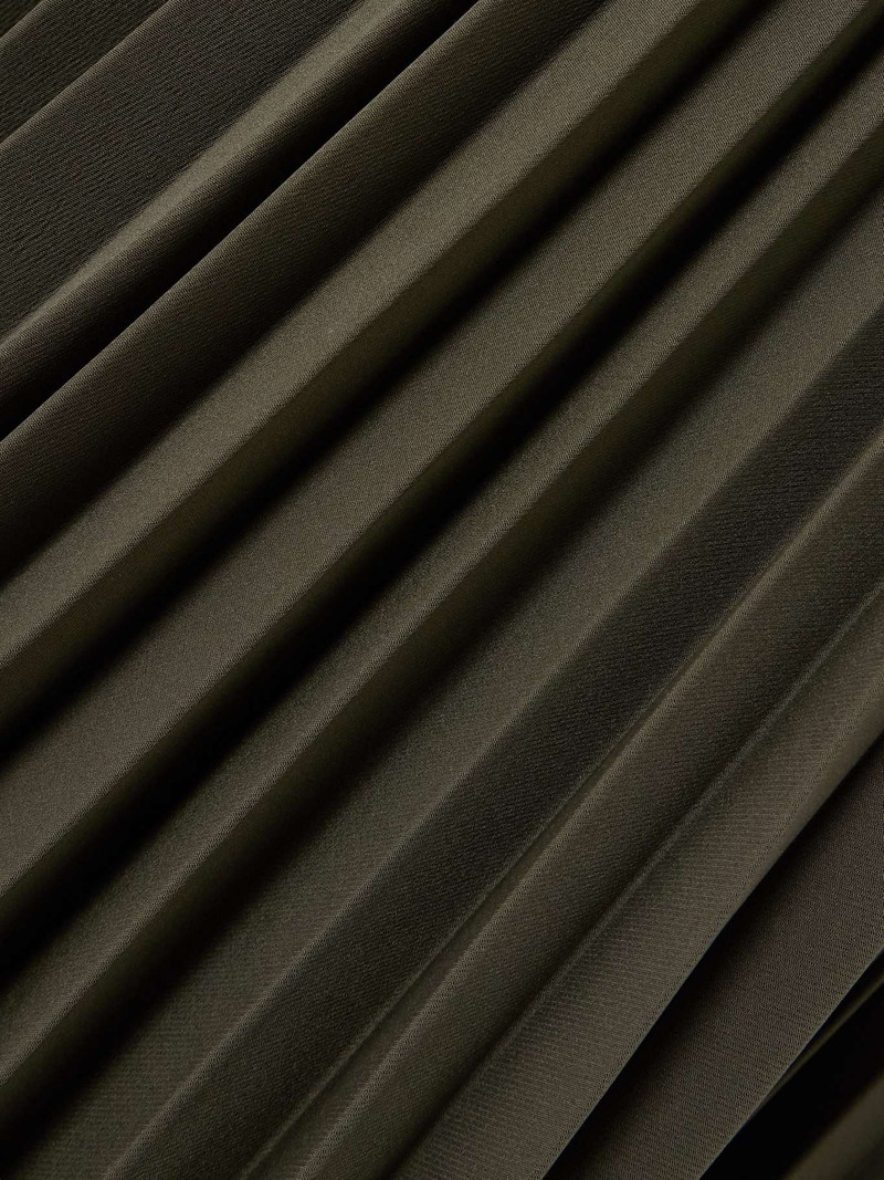 Ribbed-knit trimmed pleated tech-jersey midi skirt 4