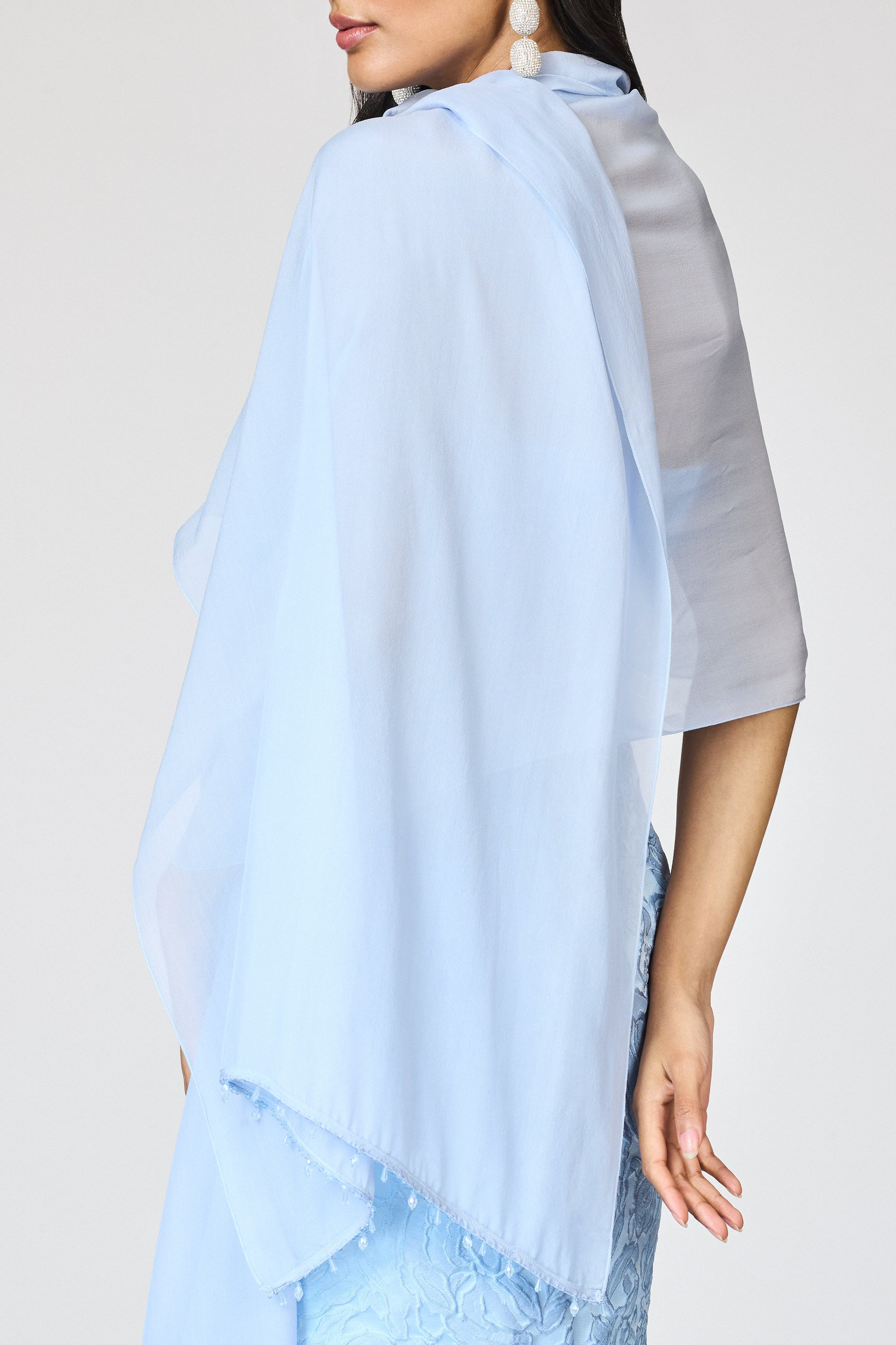 EMBELLISHED EMMY SCARF - ICE BLUE - 2