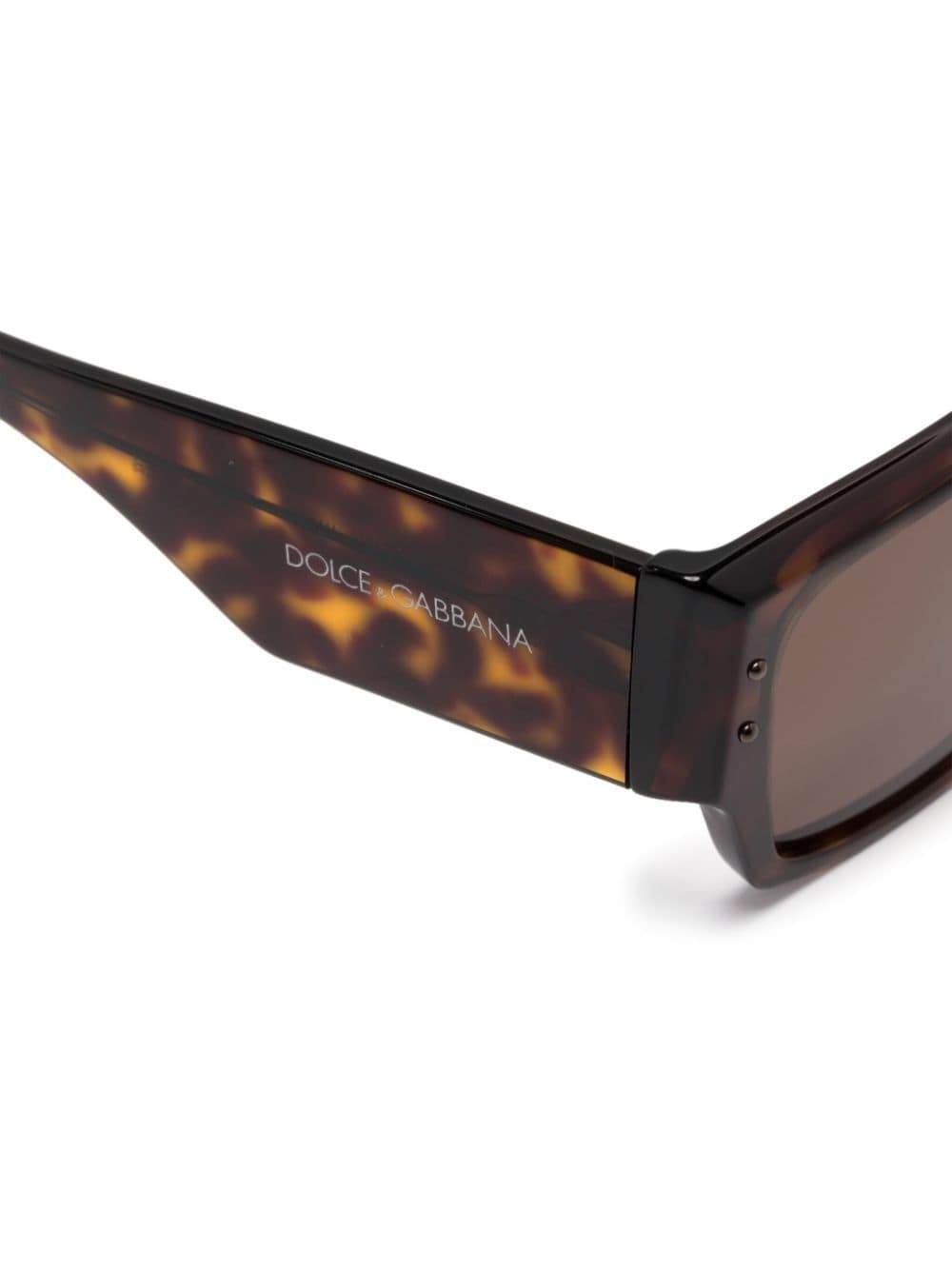 tortoiseshell rectangle-frame sunglasses - 3