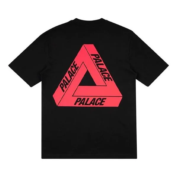 PALACE Tri-To-Help limited Red Large Triangle Short Sleeve Unisex Black P18TS237 - 1