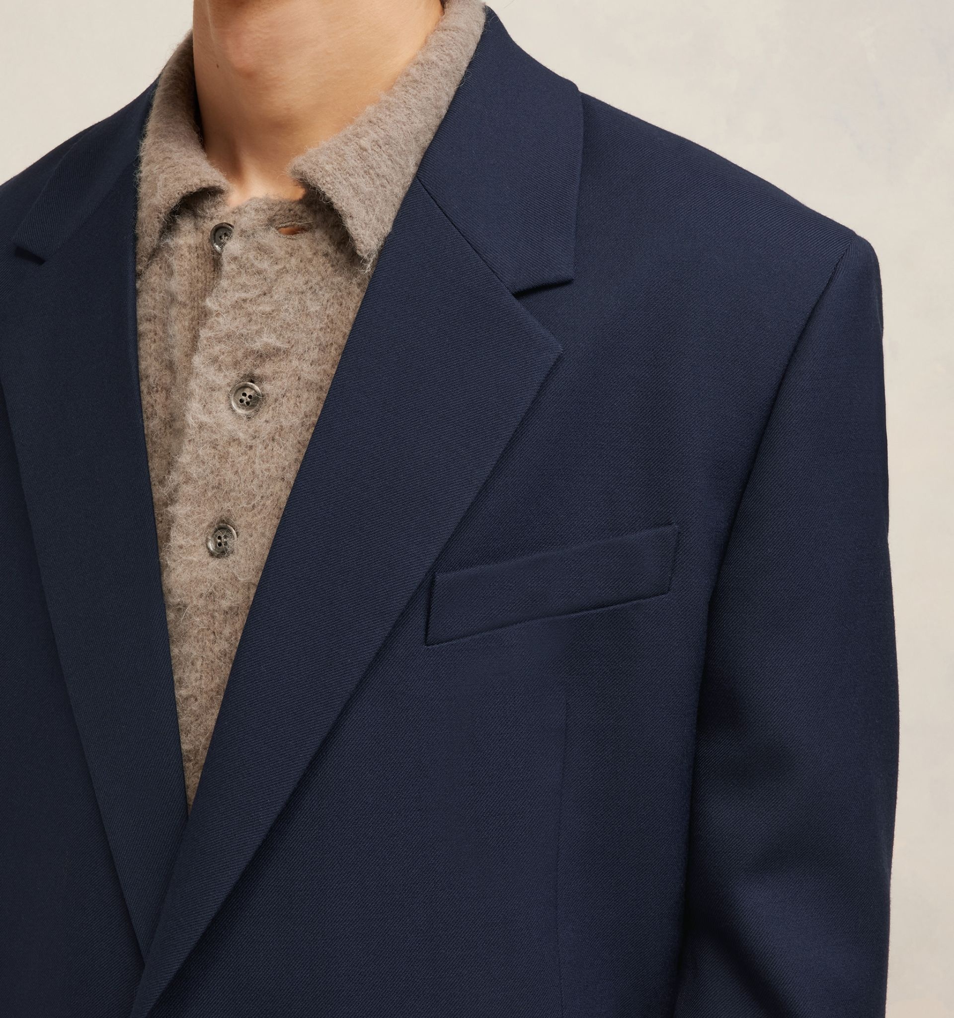 Two Buttons Oversized Jacket - 7