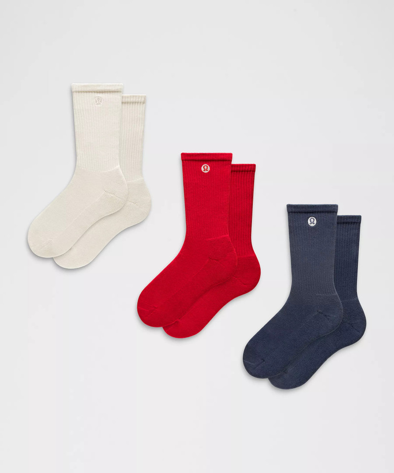 Unisex Daily Essential Crew Socks *3 Pack 1
