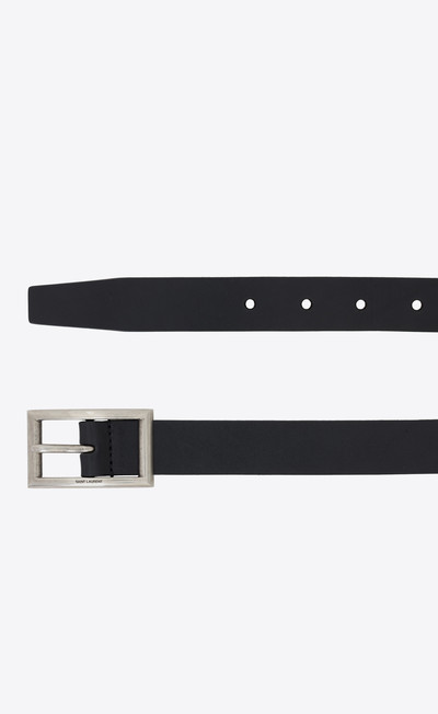 SAINT LAURENT rectangular buckle belt in vegetable-tanned leather outlook
