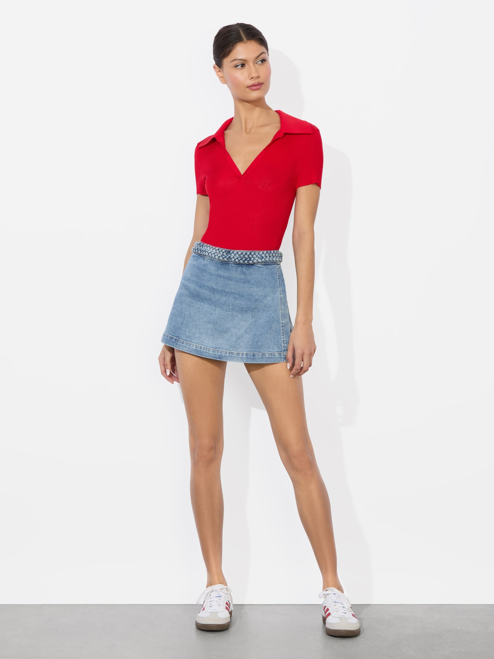 LAKELYN DENIM SKORT - 6