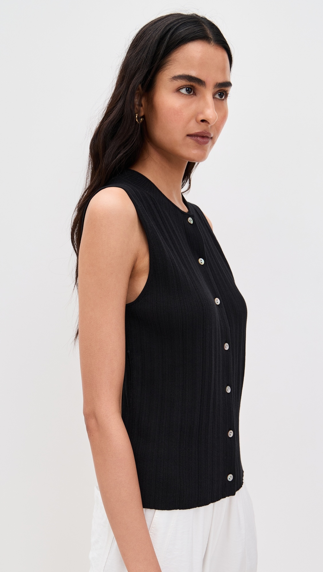 Button Up Sweater Shell - 3