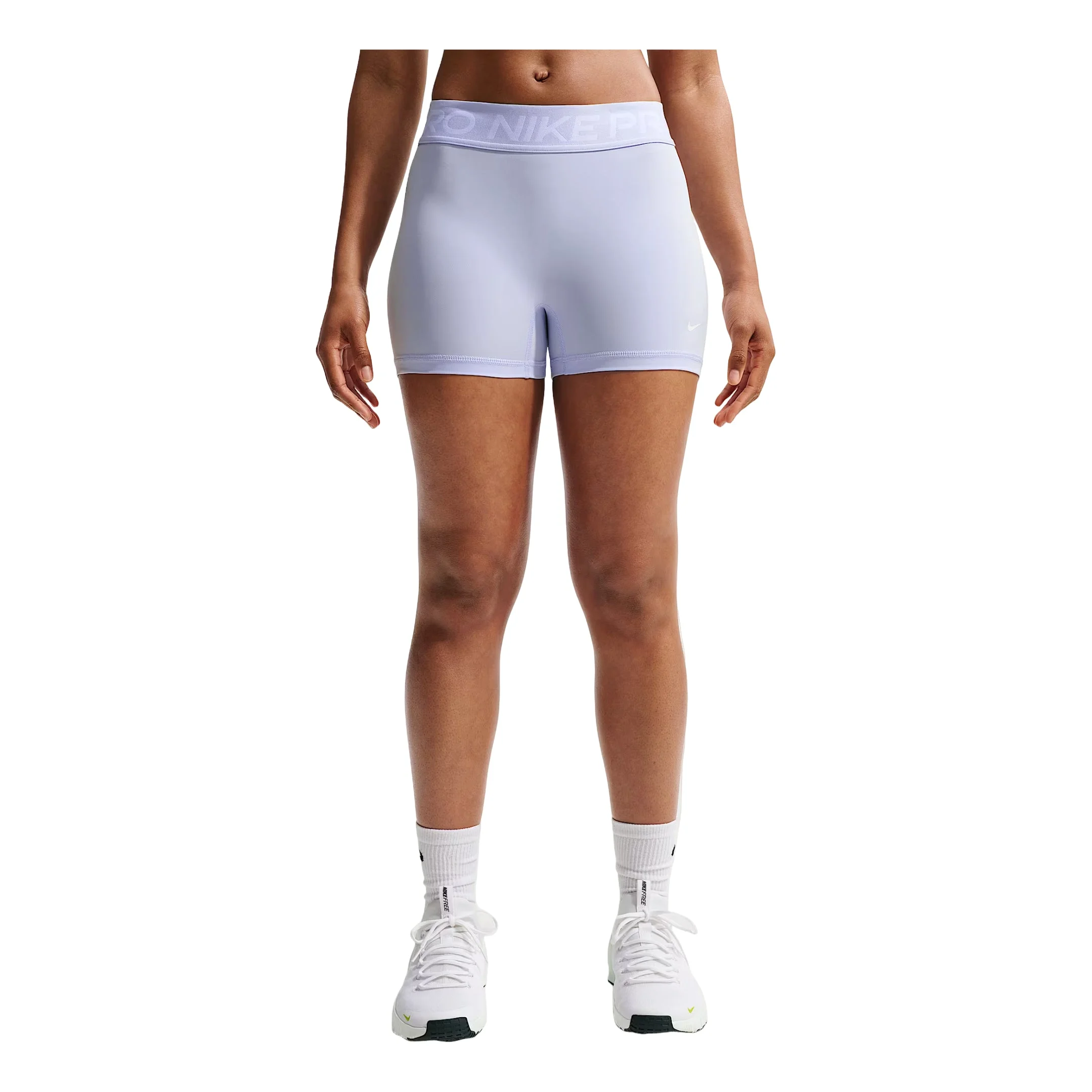 (WMNS) Nike Pro Mid-Rise 7.5cm (approx.) Biker Shorts 'Hydrogen Blue White' IQ1037-407 - 1