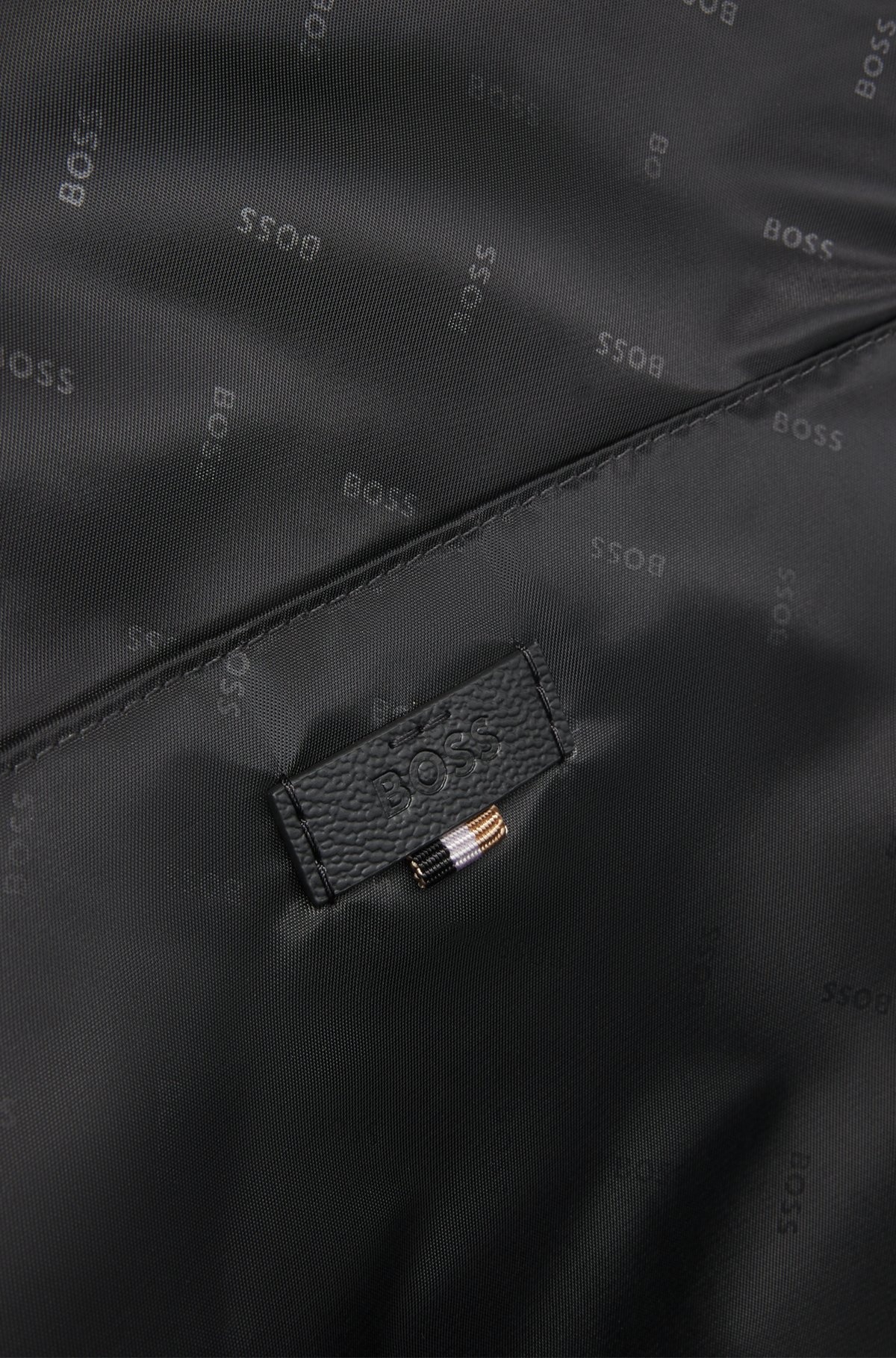 FAUX-LEATHER BACKPACK WITH MONOGRAM-PRINT FRONT POCKET - 4