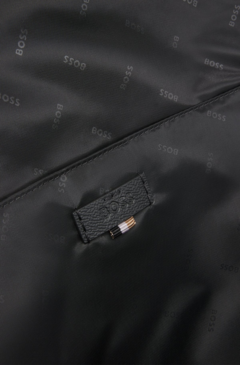 FAUX-LEATHER BACKPACK WITH MONOGRAM-PRINT FRONT POCKET 4