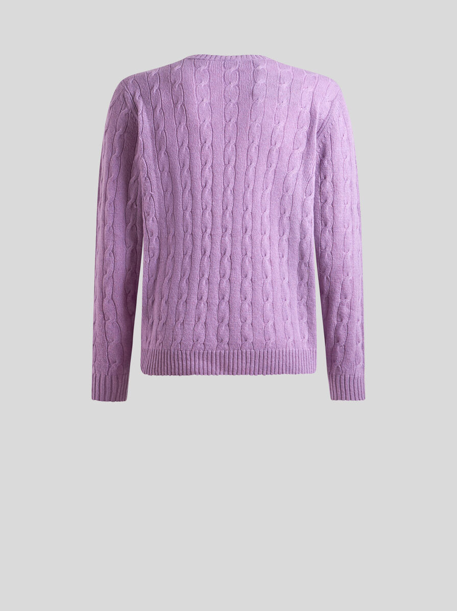 CABLE-KNIT CASHMERE SWEATER - 5