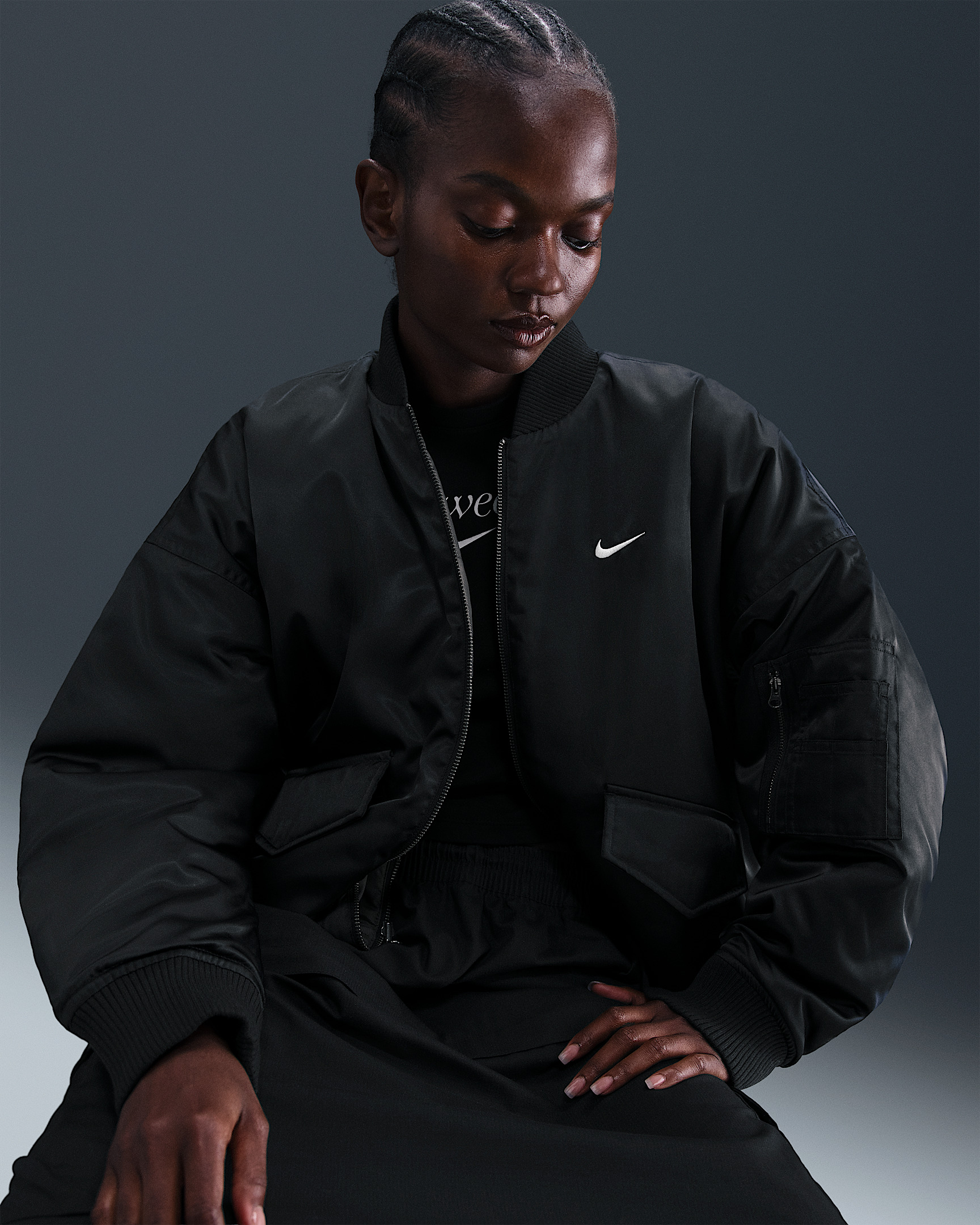 Nike Sportswear Women's Therma-FIT Reversible Bomber Jacket - 3