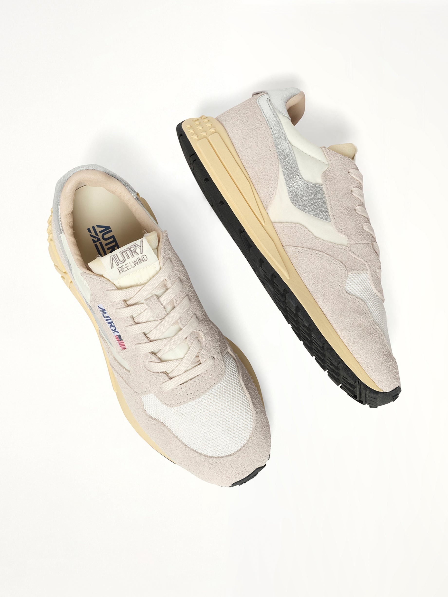Reelwind Low Sneaker in White/Silver - 4
