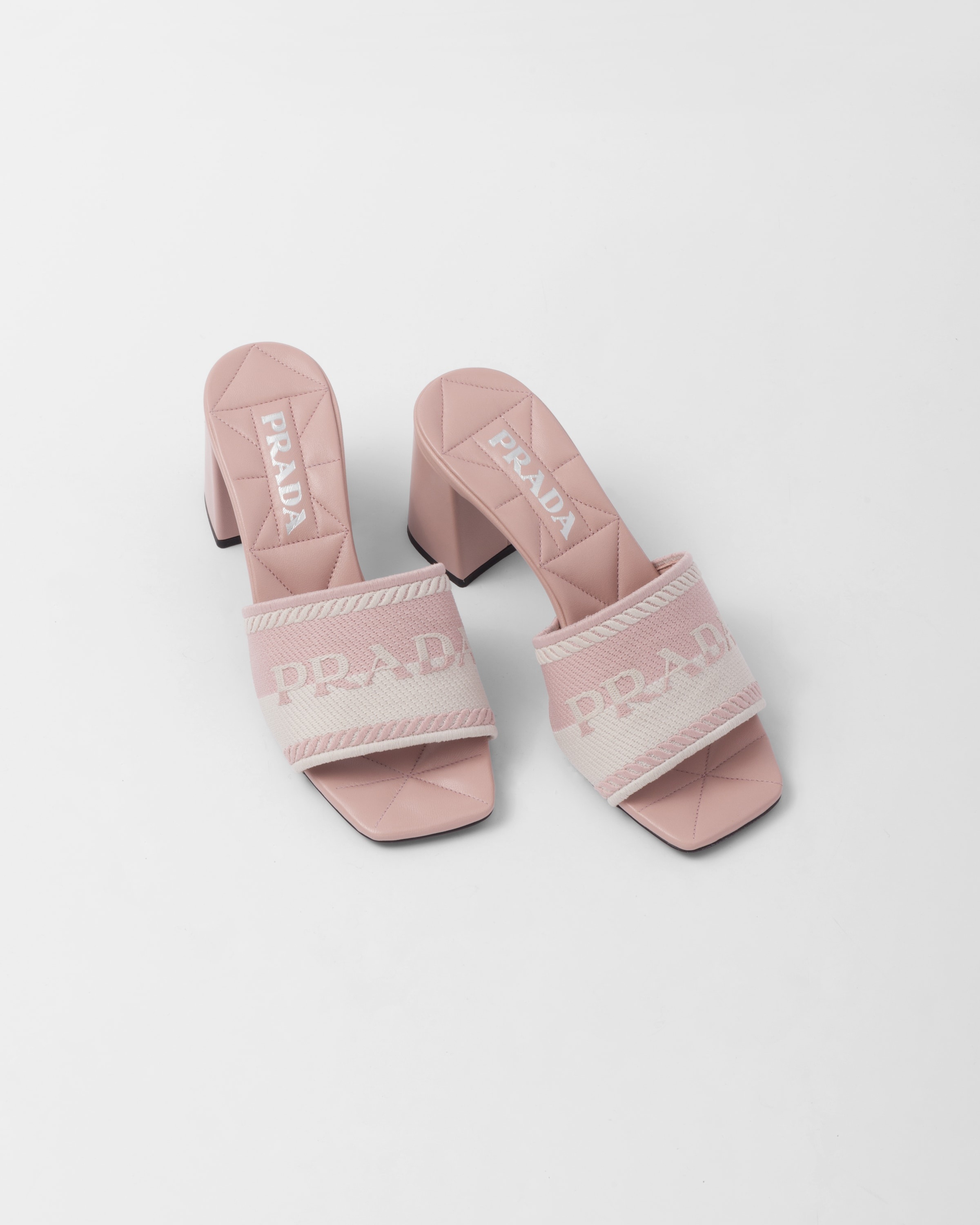 Embroidered fabric sandals - 4
