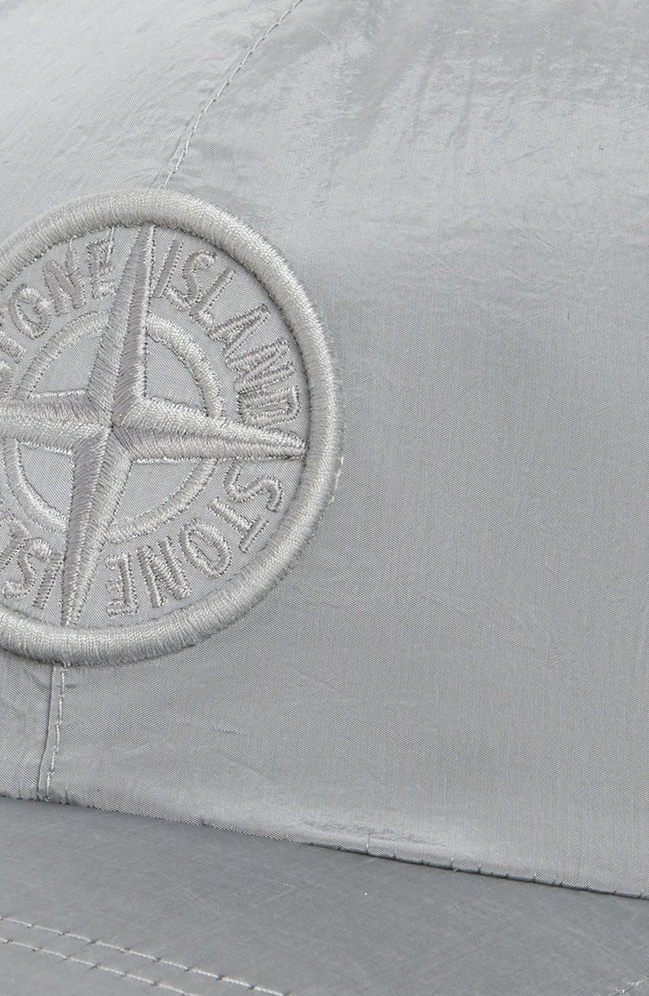 Stone Island Logo Embroidered Baseball Cap in Pearl Grey at Nordstrom - 3